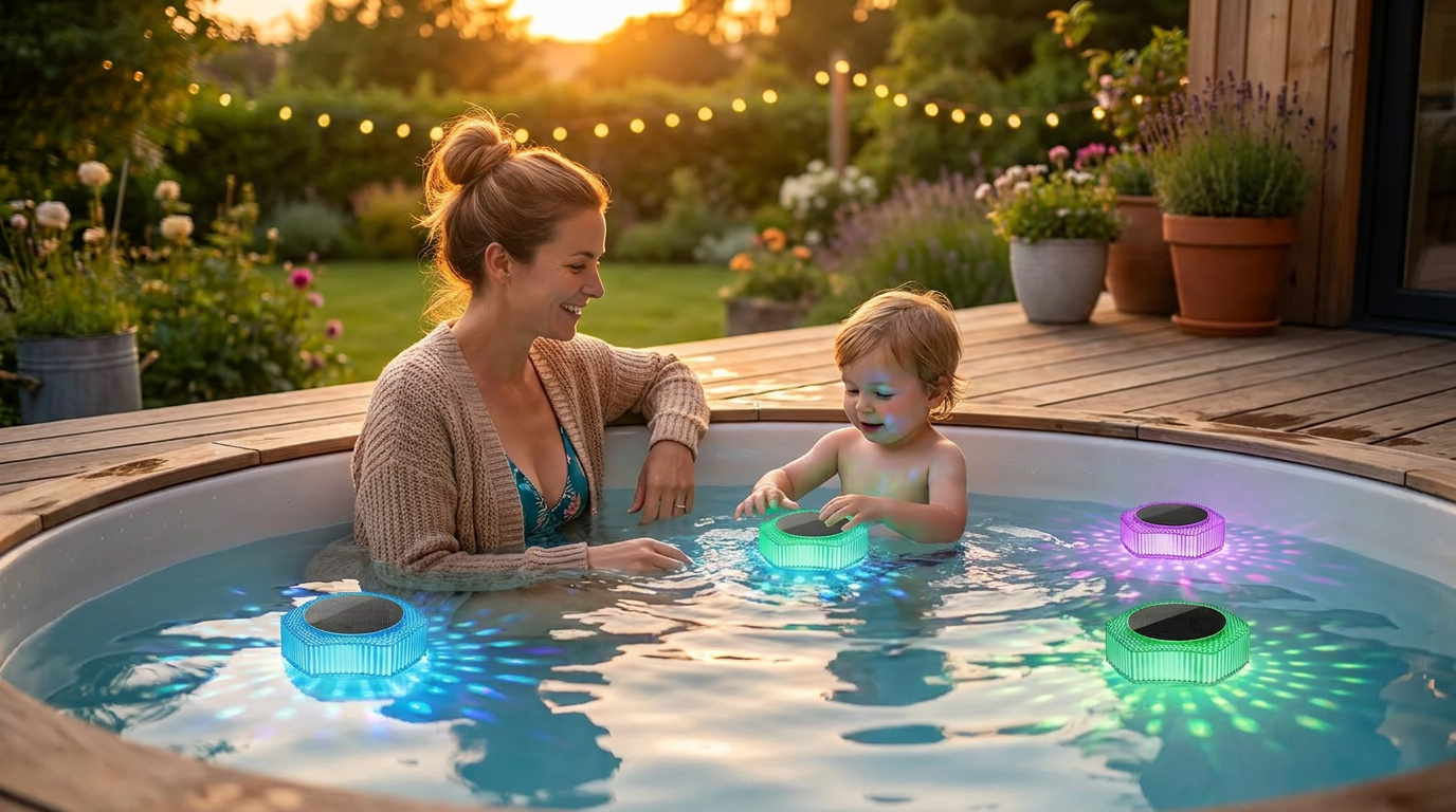 Are Aqua Luminate floating hot tub lights safe for kids?