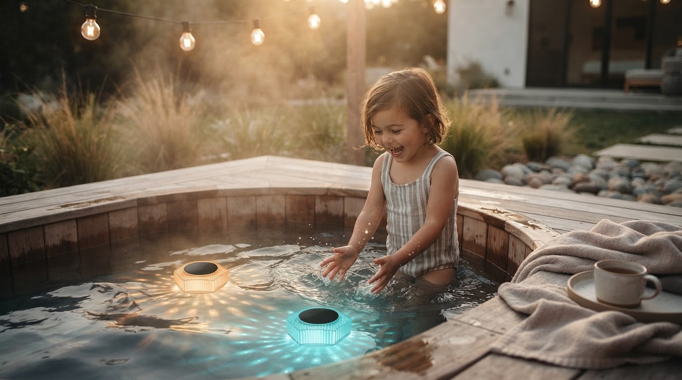 How do I install Aqua Luminate submersible hot tub lights?