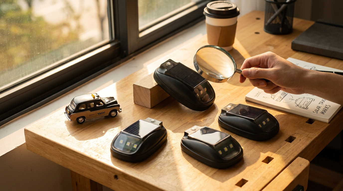How do Solar Car Roof Light systems work for taxi marking?