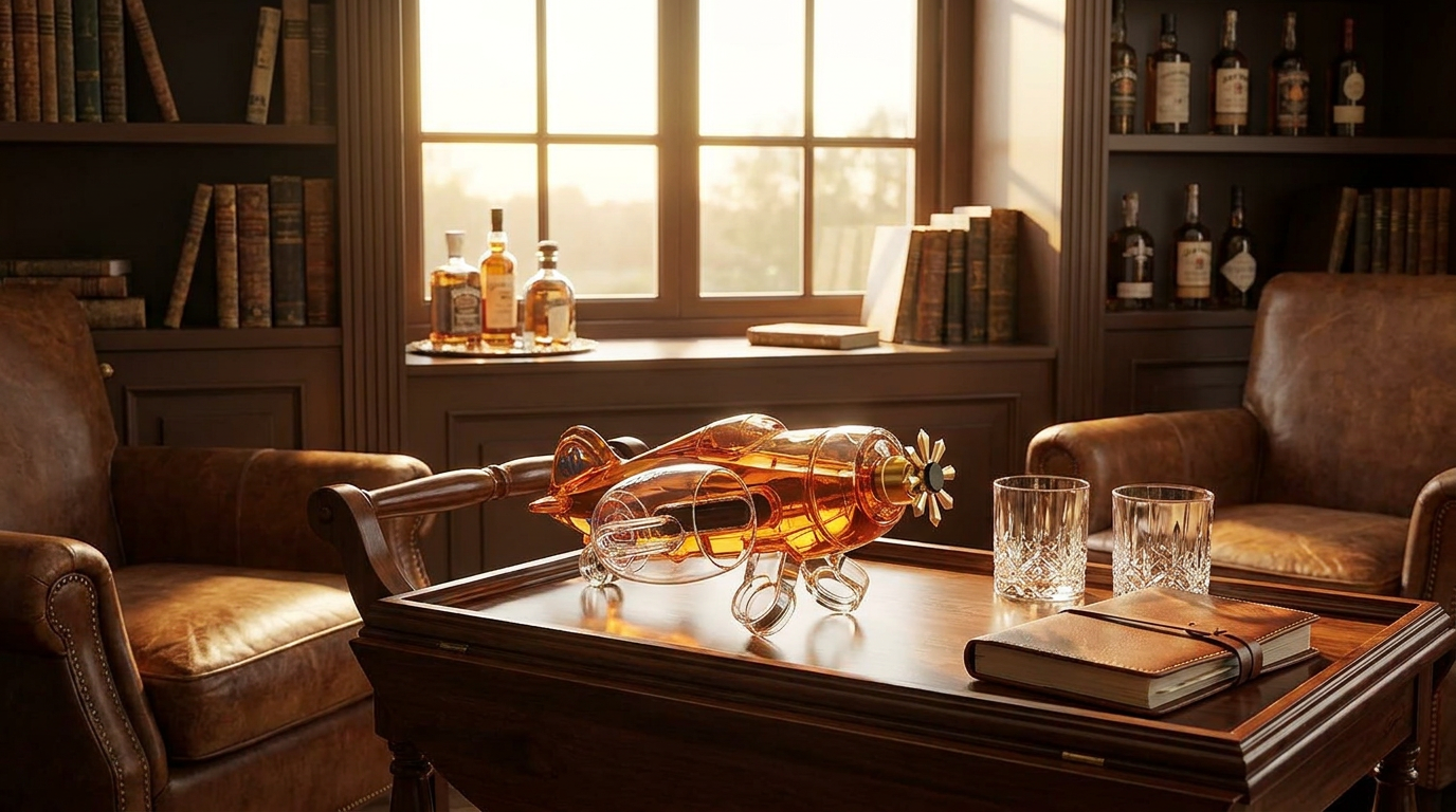 Home Bar Aesthetics and the Aircraft Whiskey Decanter