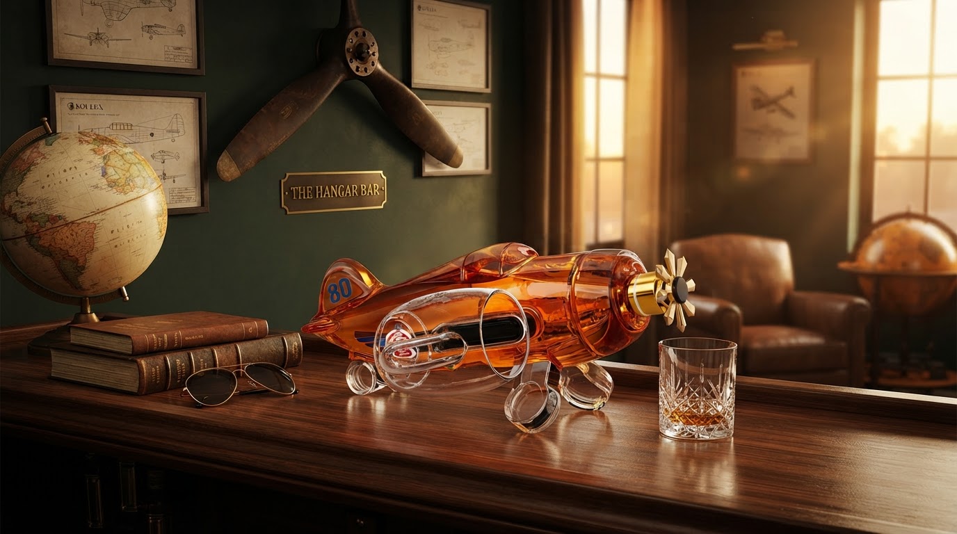 How to Set Up an Aviation-Themed Man Cave Bar