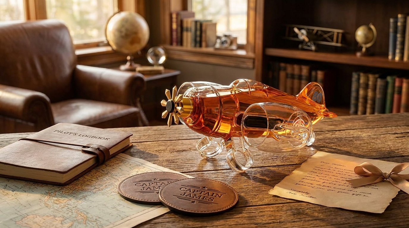 Where can I find personalized pilot gifts from Aircraft Whiskey Decanter?