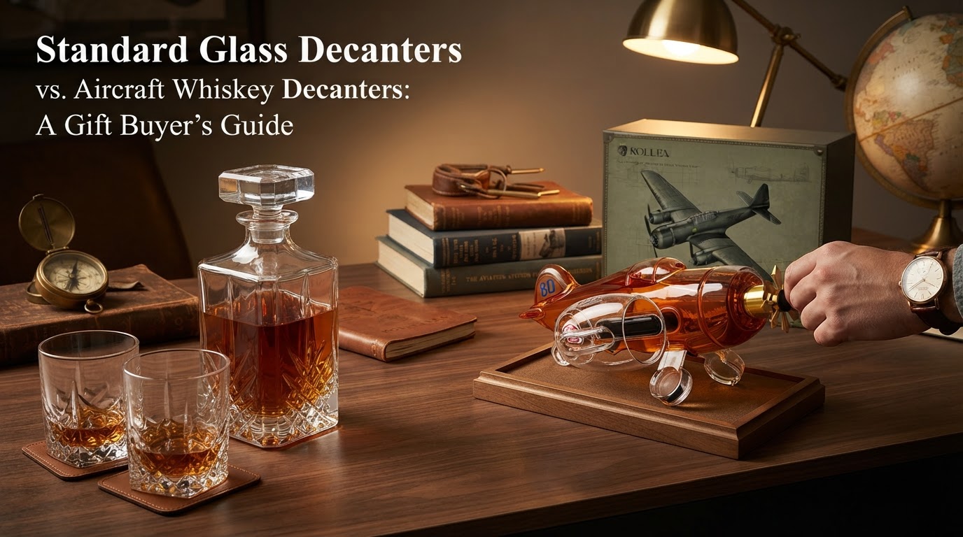 Standard Glass Decanters vs. Aircraft Whiskey Decanters: A Gift Buyer's Guide