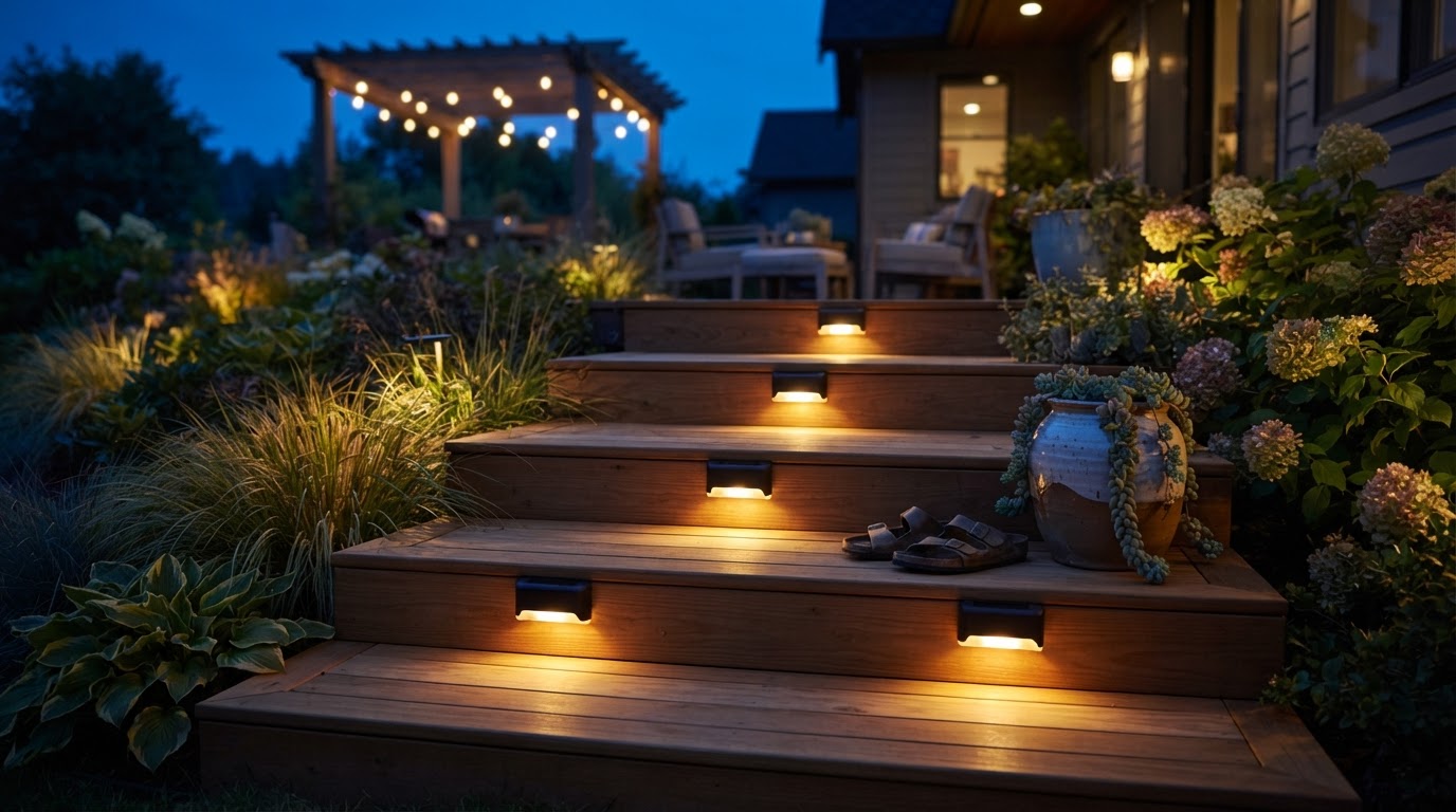 Why choose Solar Powered Deck Lights for outdoor steps?