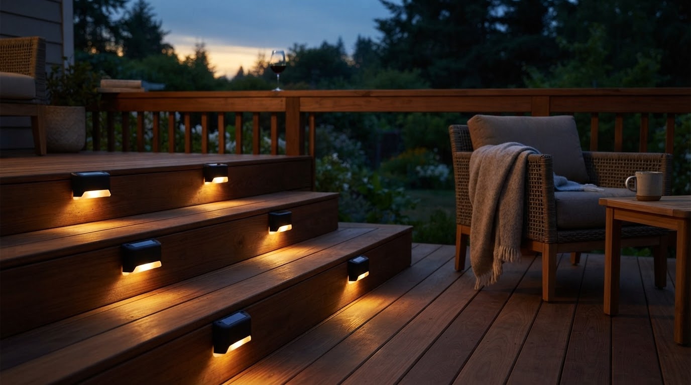 Why choose warm white Solar Powered Deck Lights?