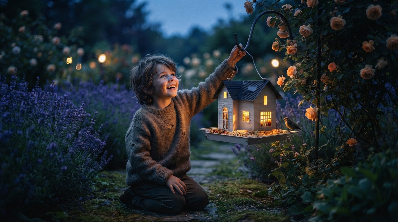 Installing a Light Up Bird House for Garden Visibility