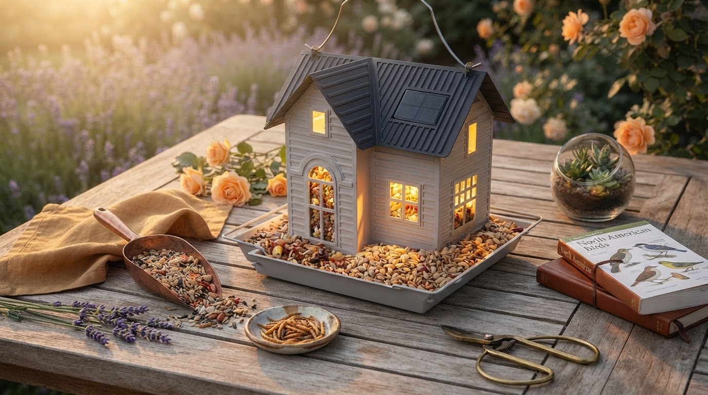 Enhancing Outdoor Spaces with a Solar Bird House Feeder