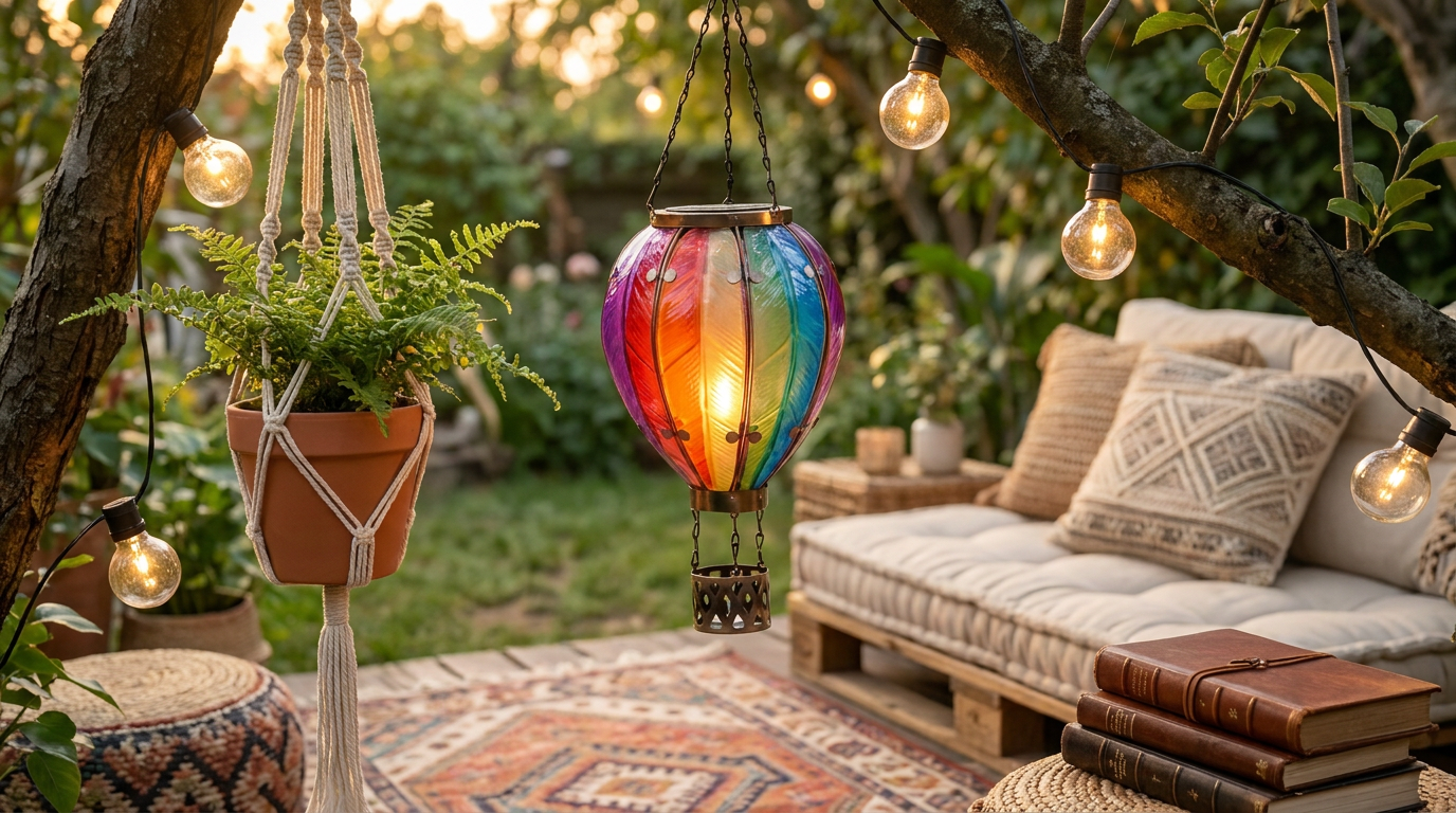 Elevating Bohemian Spaces with Solar Balloon Lanterns
