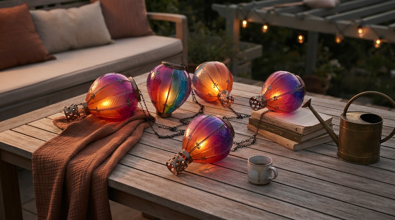 Configuring Solar Balloon Lantern Strings for Nighttime Use