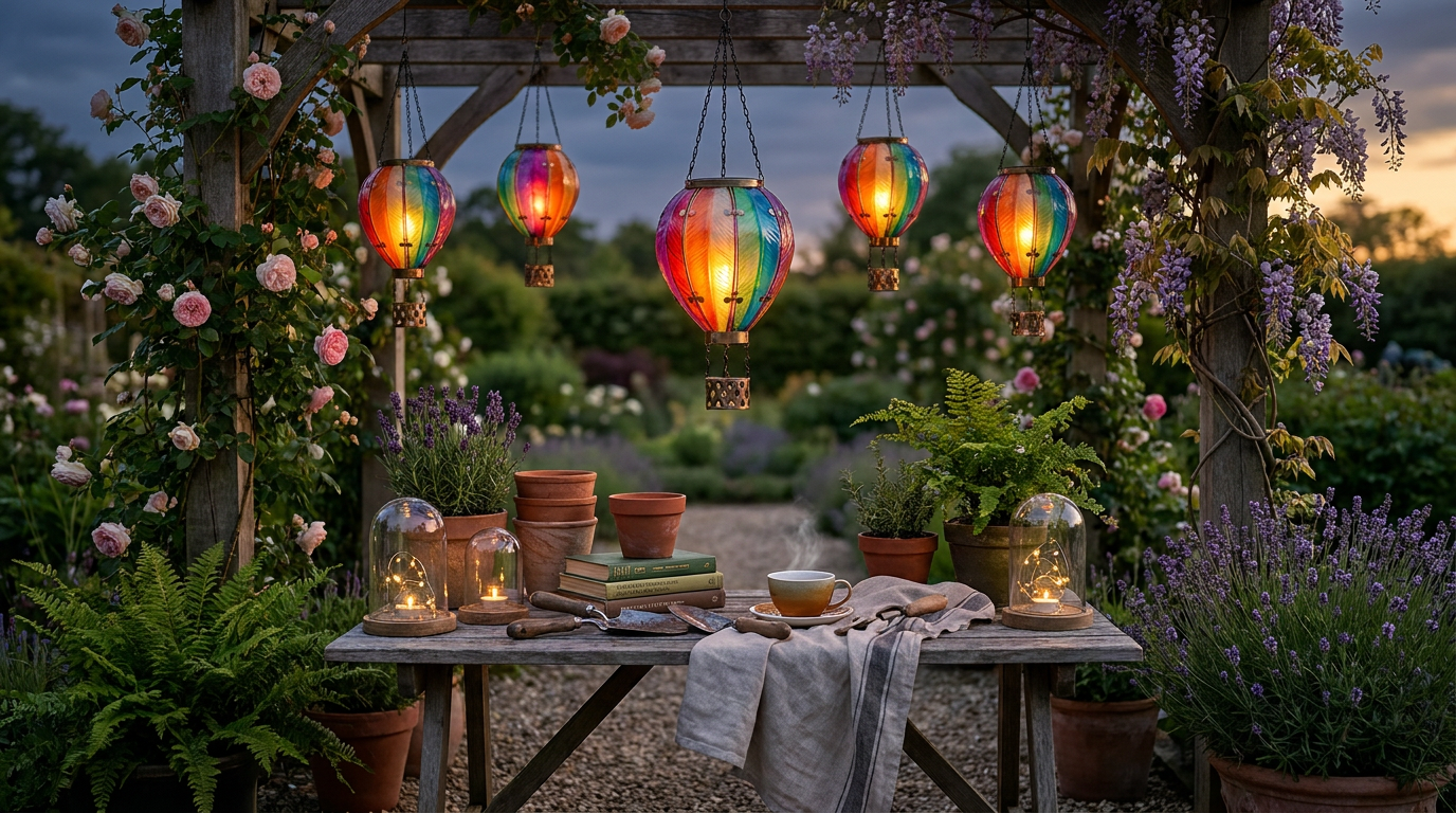 Elevating Garden Design with Solar Balloon Lantern Accents