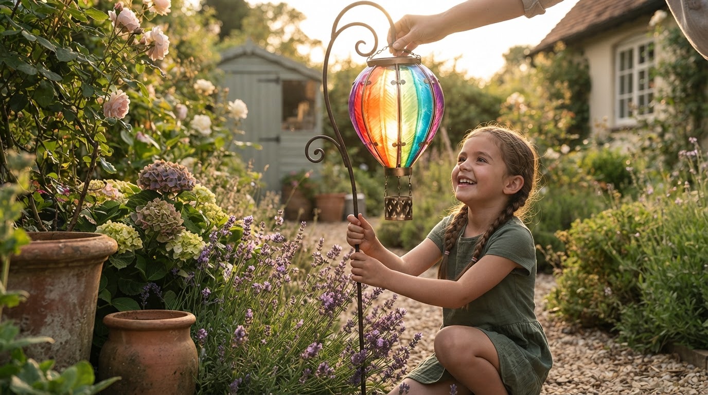5-Step Setup for Solar Balloon Lantern Garden Stakes