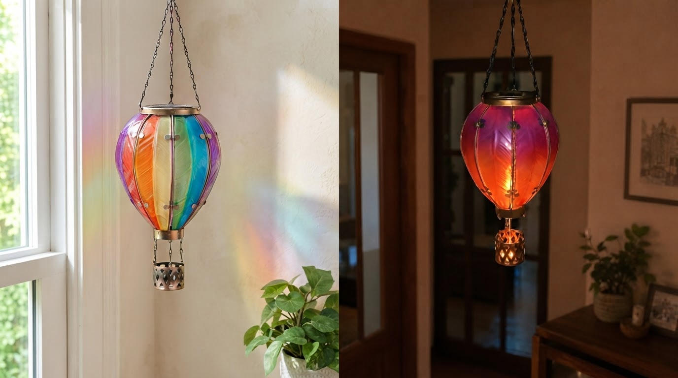 Solar Balloon Lantern Performance in Hanging Environments