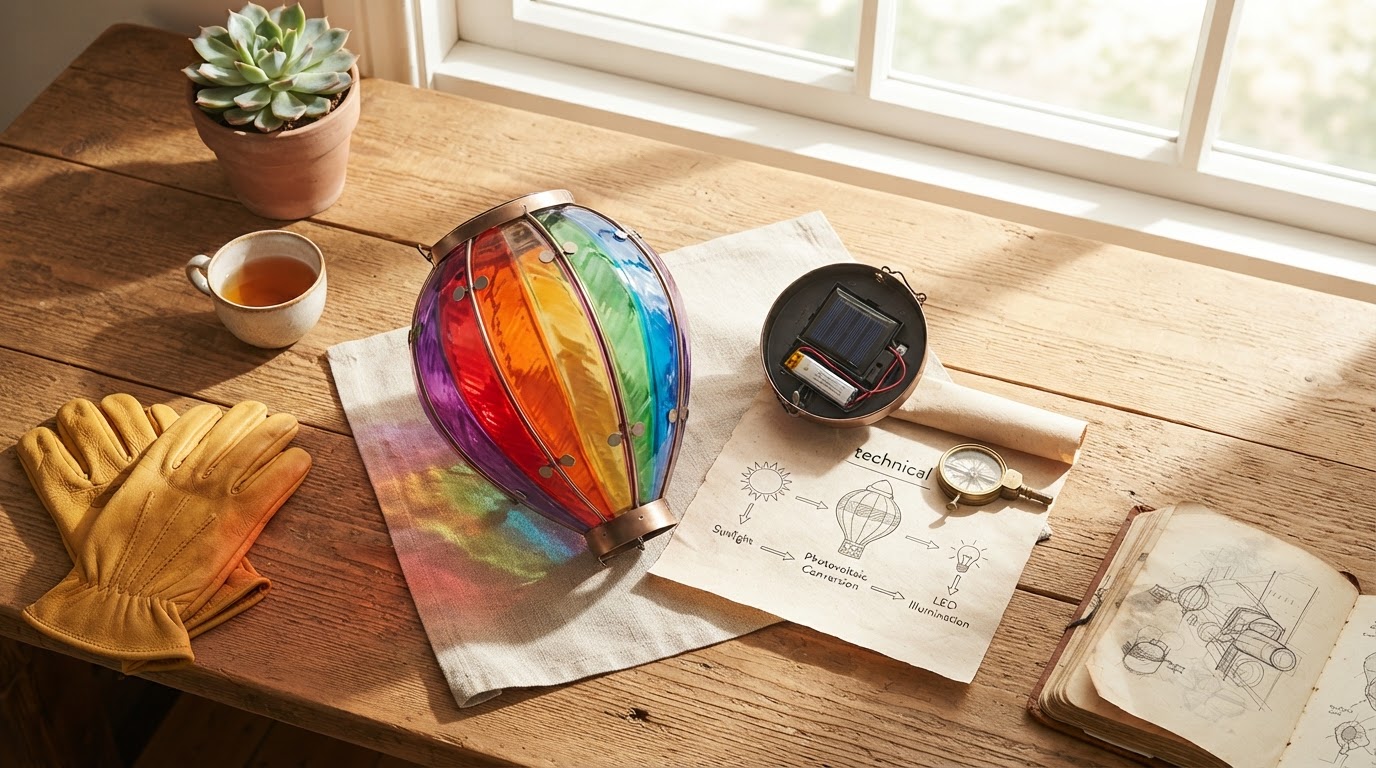 How do Solar Balloon Lantern units generate power?