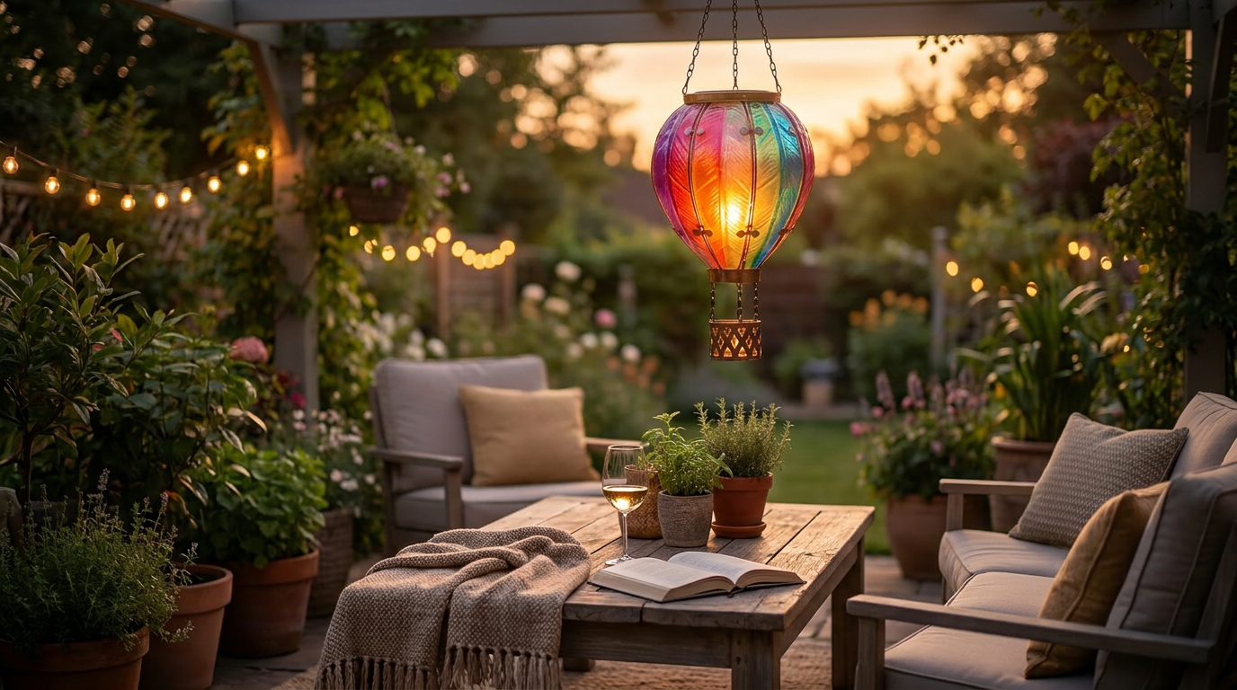 How Solar Balloon Lantern Transforms Evening Garden Patios