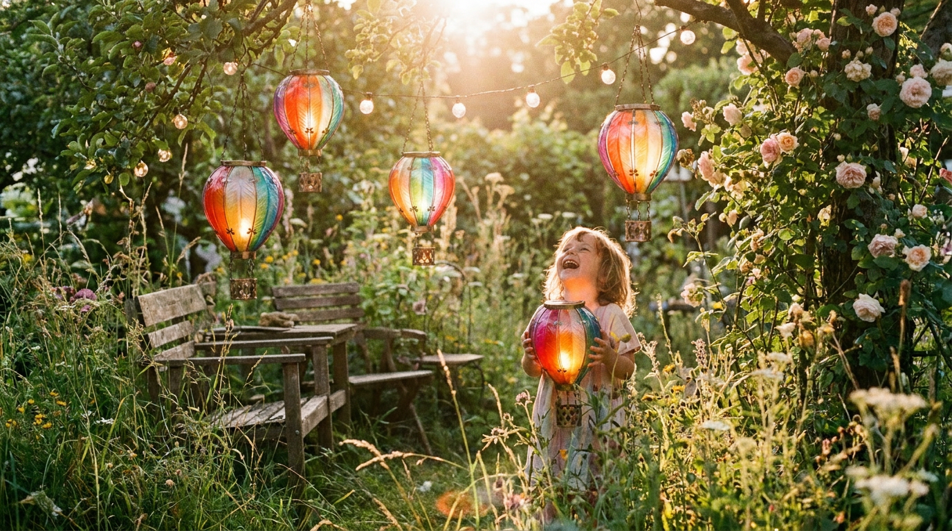 How do I style Solar Balloon Lantern for whimsical effects?