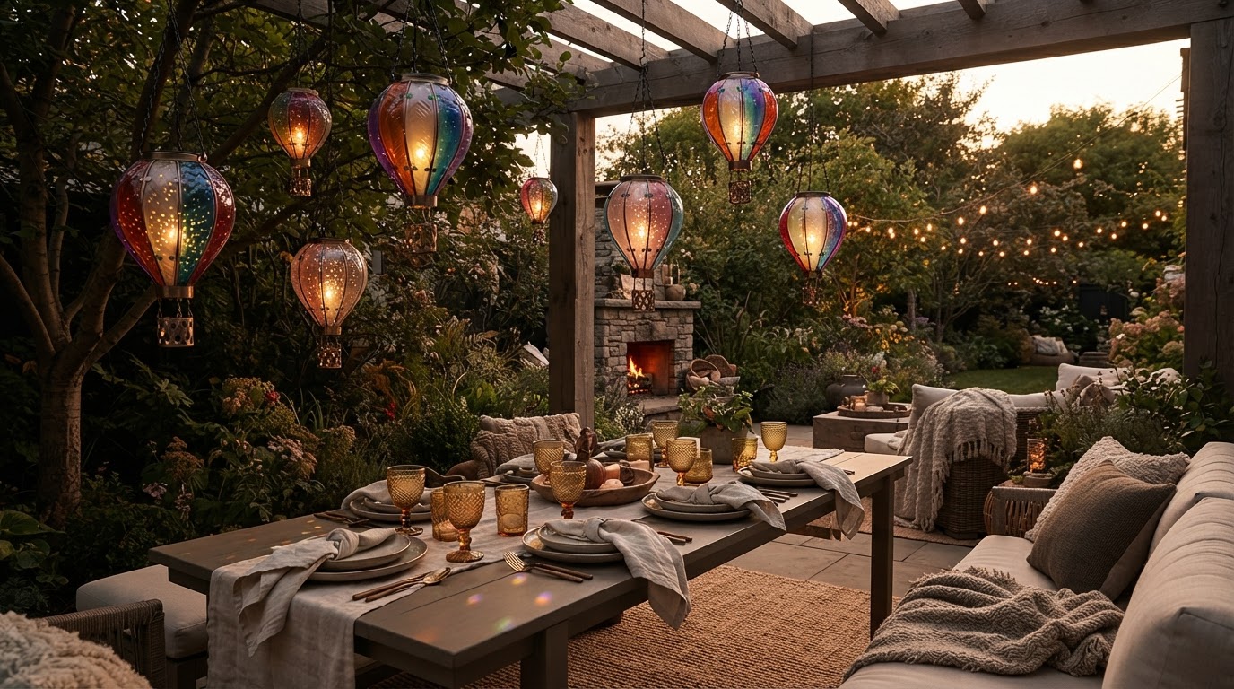 How to Style Hot Air Balloon Solar Lanterns for Evening Gatherings
