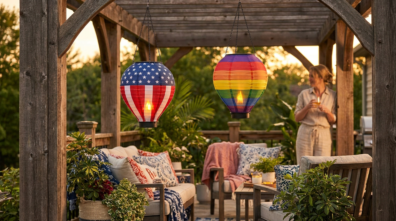 Matching Theme Patterns with Solar Balloon Lanterns