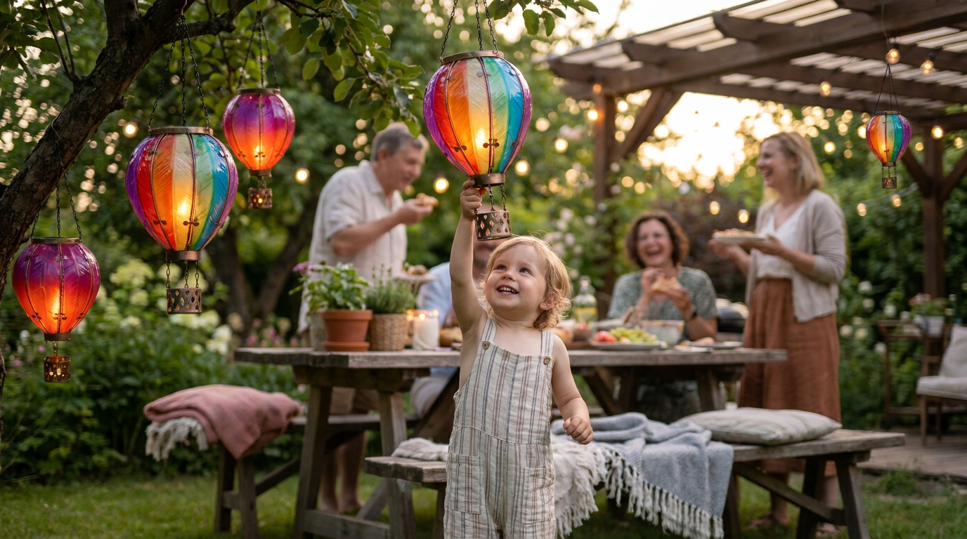Solar Balloon Lantern Lighting for Garden Events