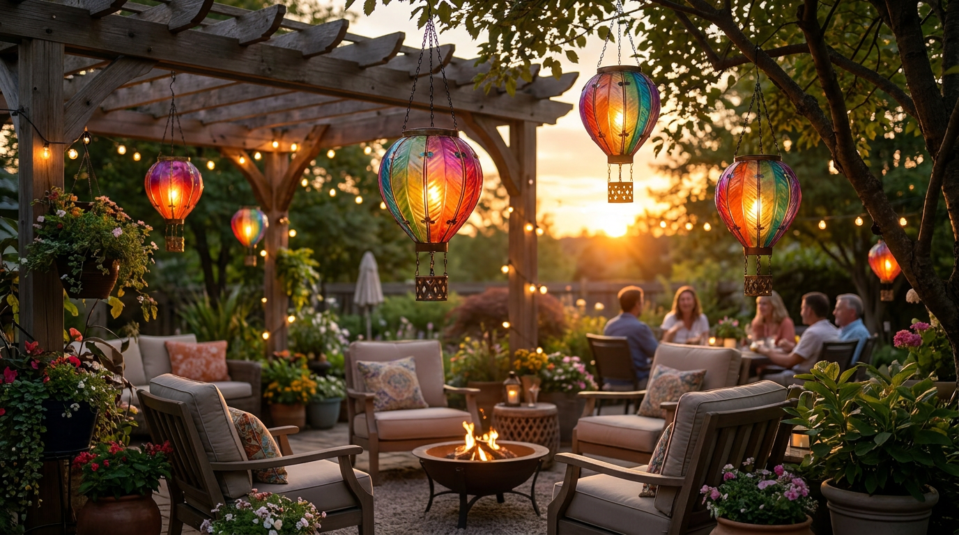 Solar Balloon Lanterns Lead Hot Air Balloon Decor Trend