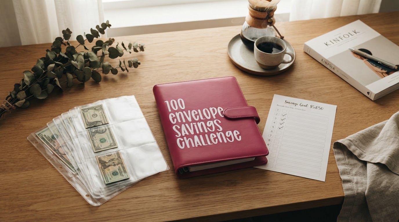 What comes in a 100 Envelope Challenge Kit?