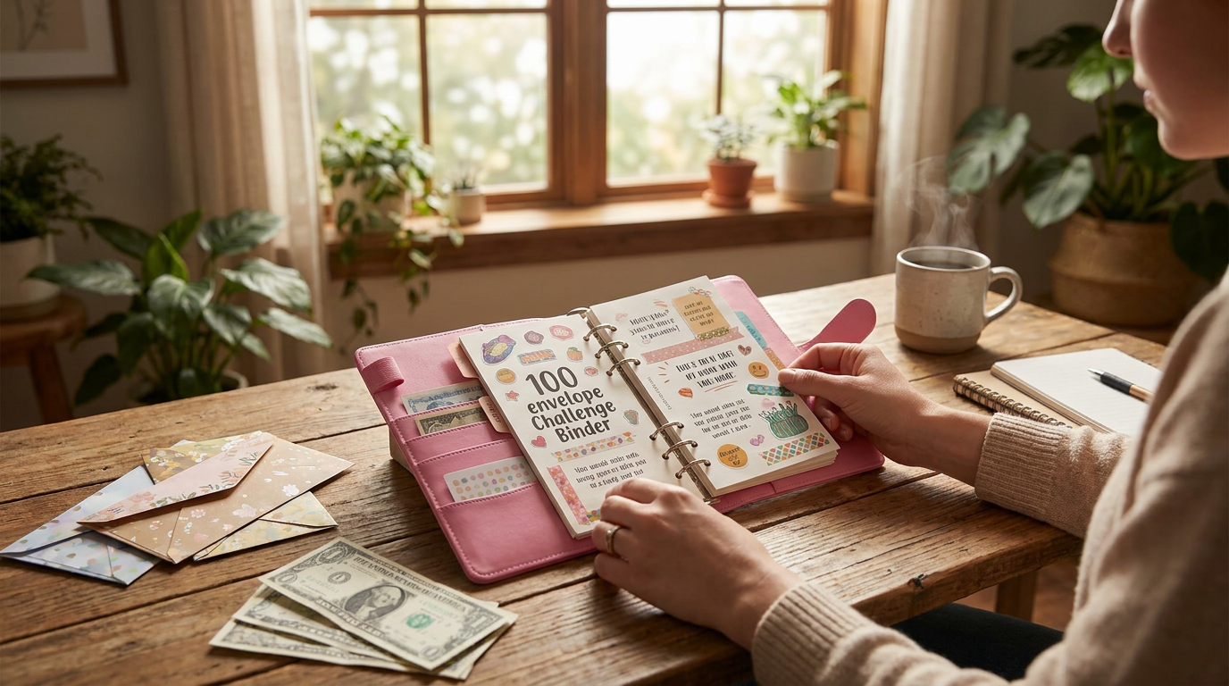 Customizing the 100 Envelope Challenge Binder for Motivation