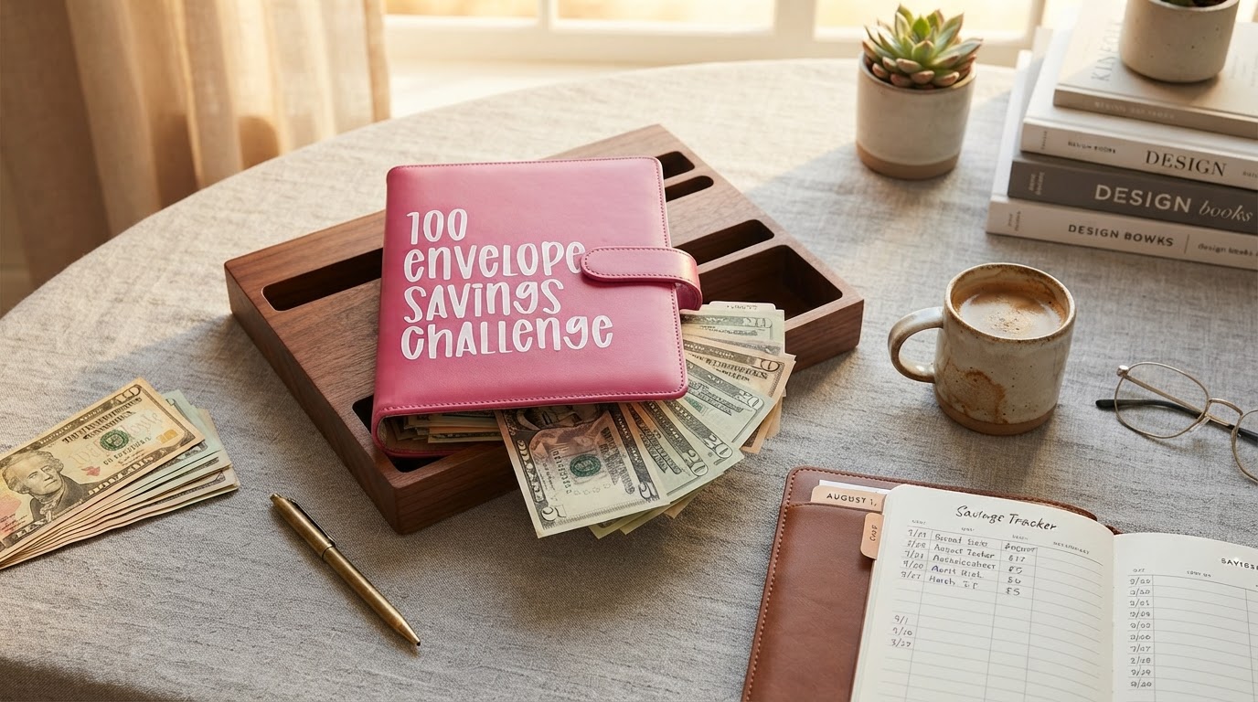 Improving Cash Savings with a 100 Envelope Challenge Binder