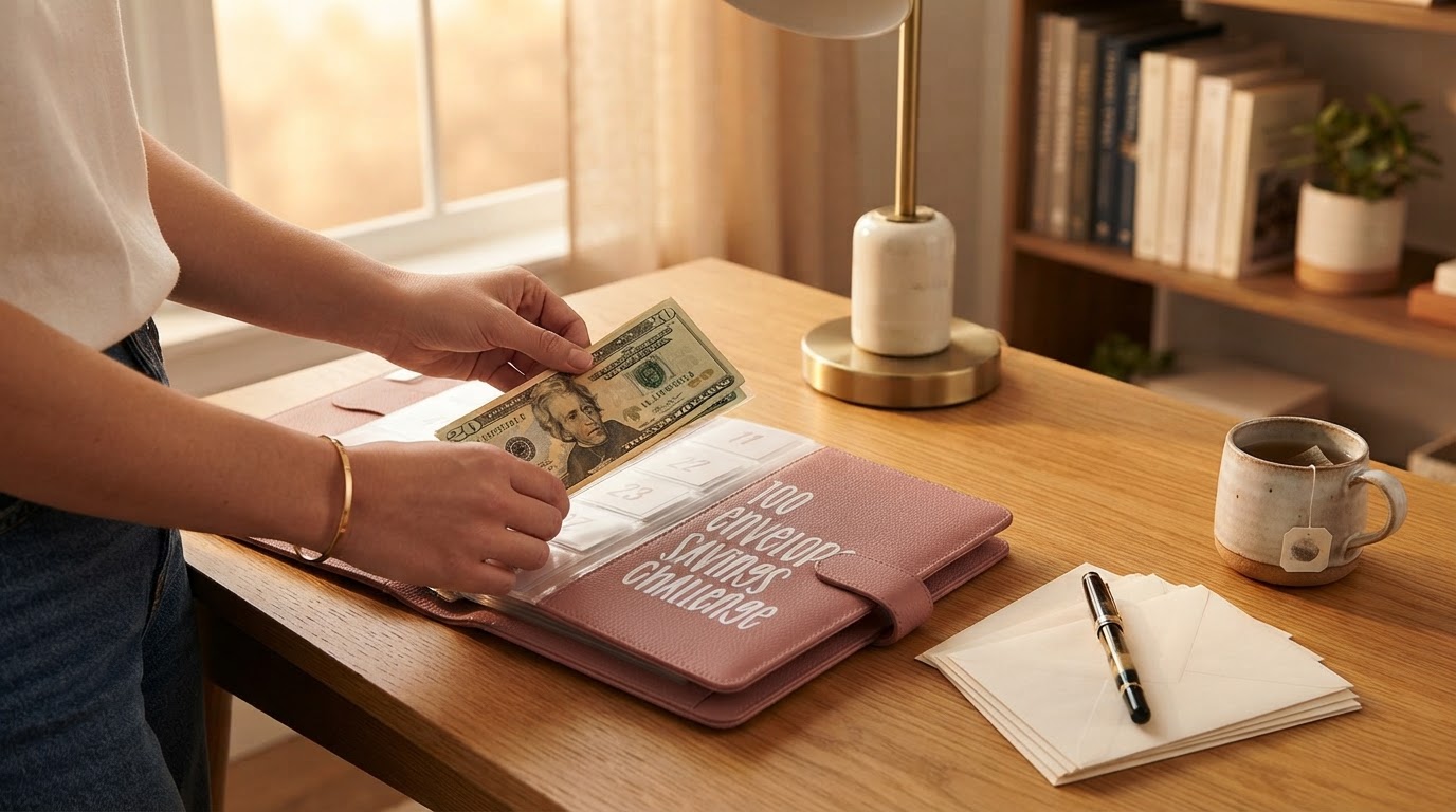 How does the money saving binder 100 day challenge work?