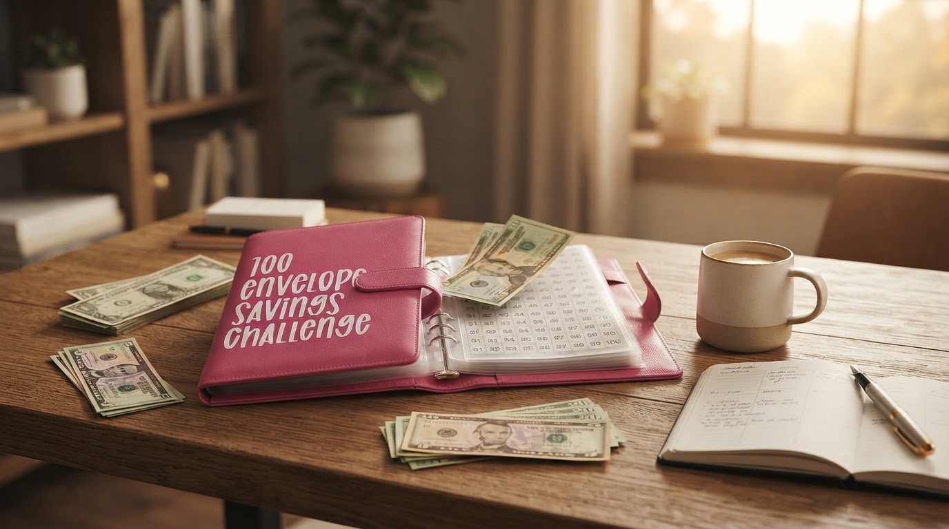 How does a money saving binder 100 day challenge work?