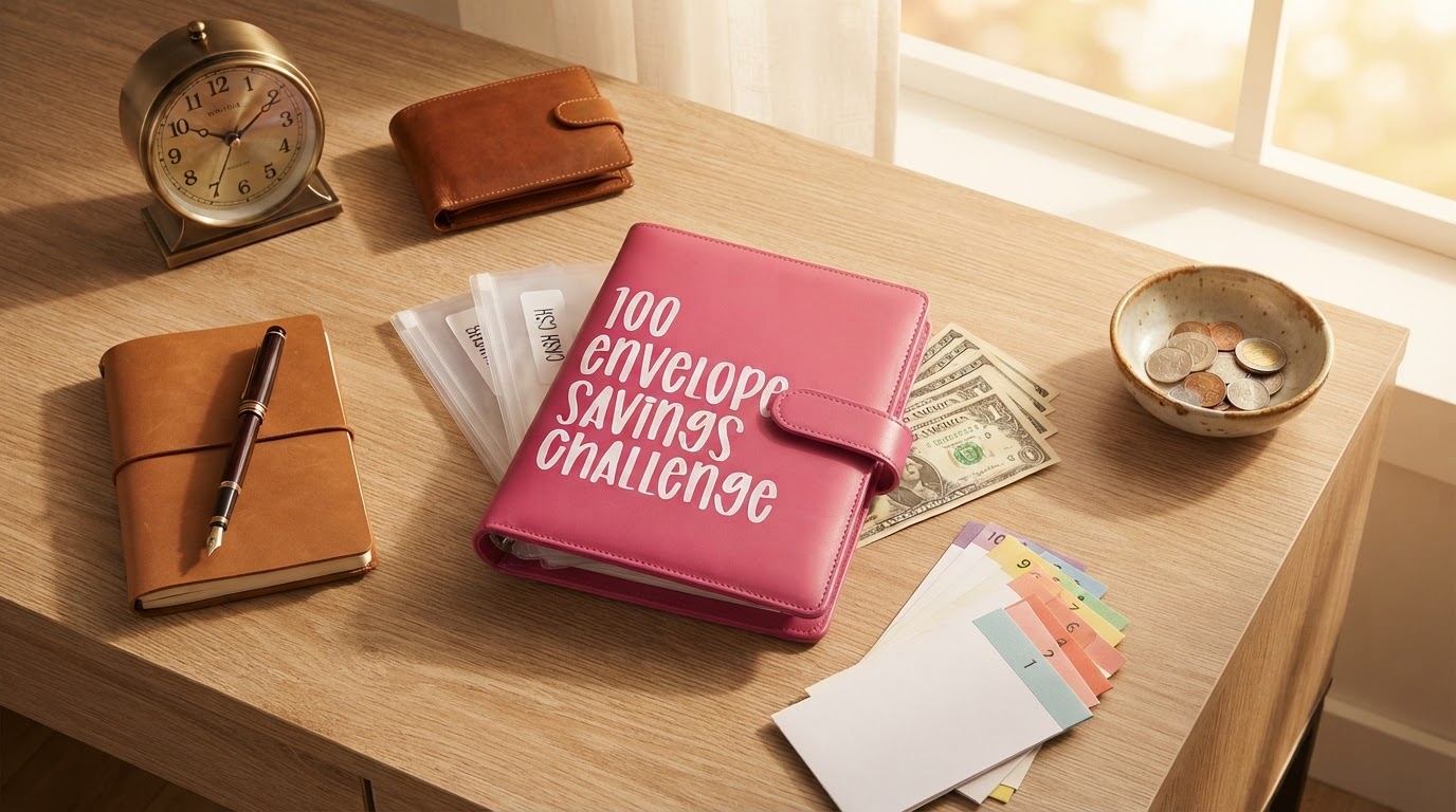 Reusable 100 Envelope Challenge Binder Financial Framework