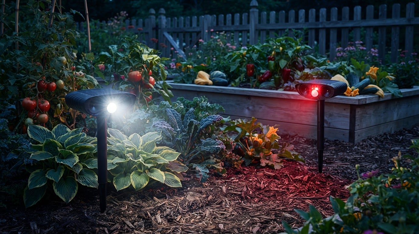 Which Solar Animal Repellent strobe lights work for gardens?