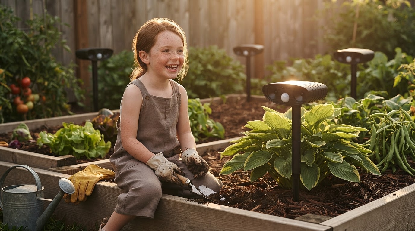 How do I keep animals out of my garden with Solar Animal Repellent?