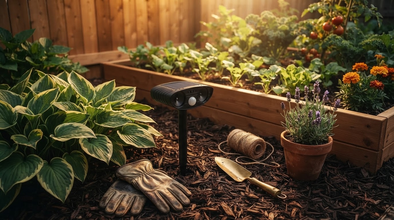 Humane Garden Pest Control With Solar Animal Repellent