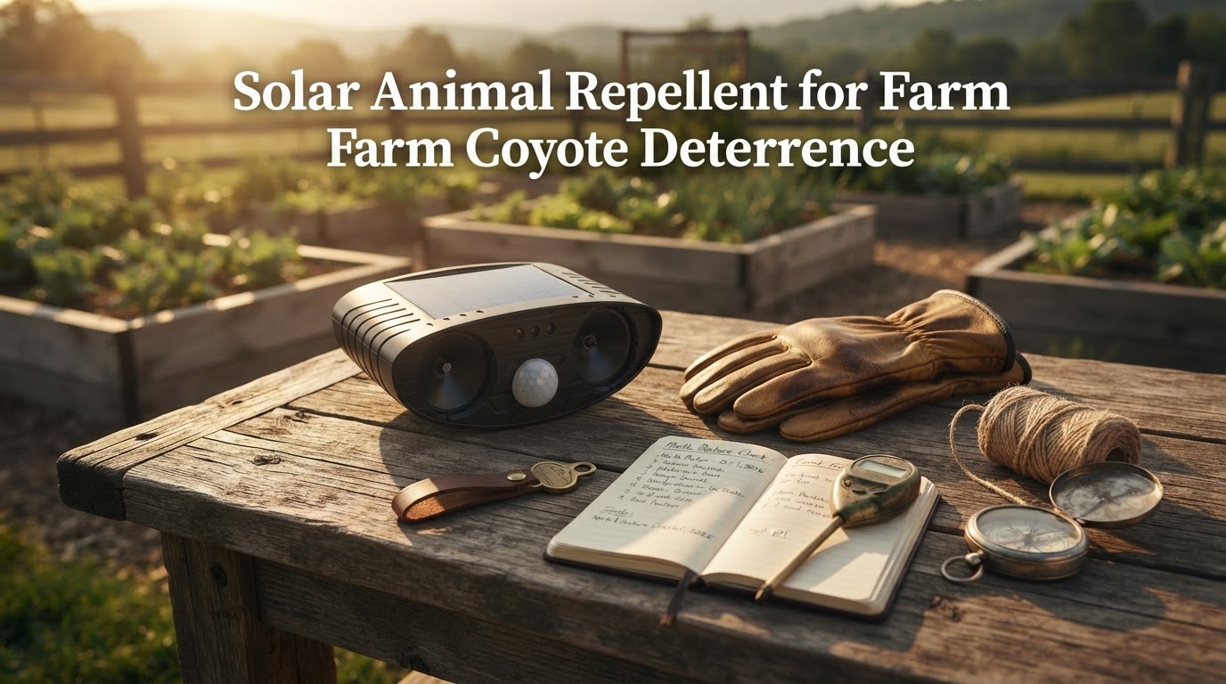 Solar Animal Repellent for Farm Coyote Deterrence