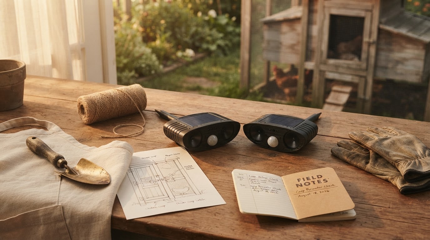Solar Animal Repellent Protection for Chicken Coops