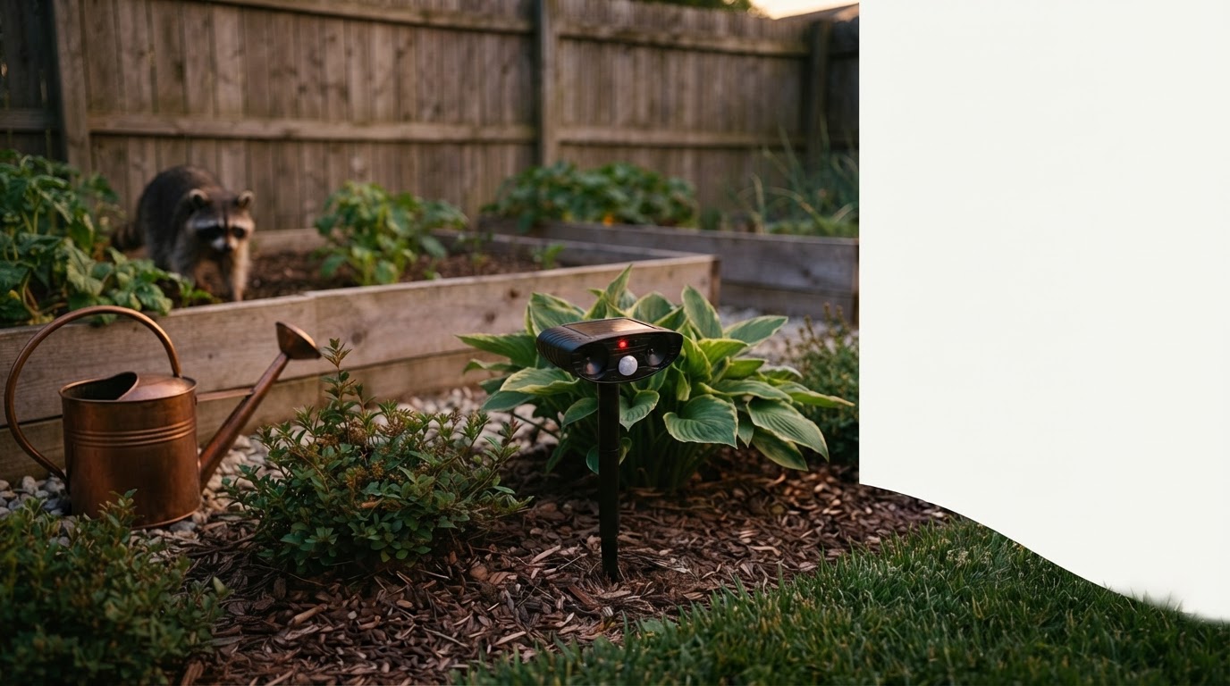 How does Solar Animal Repellent deter raccoons?