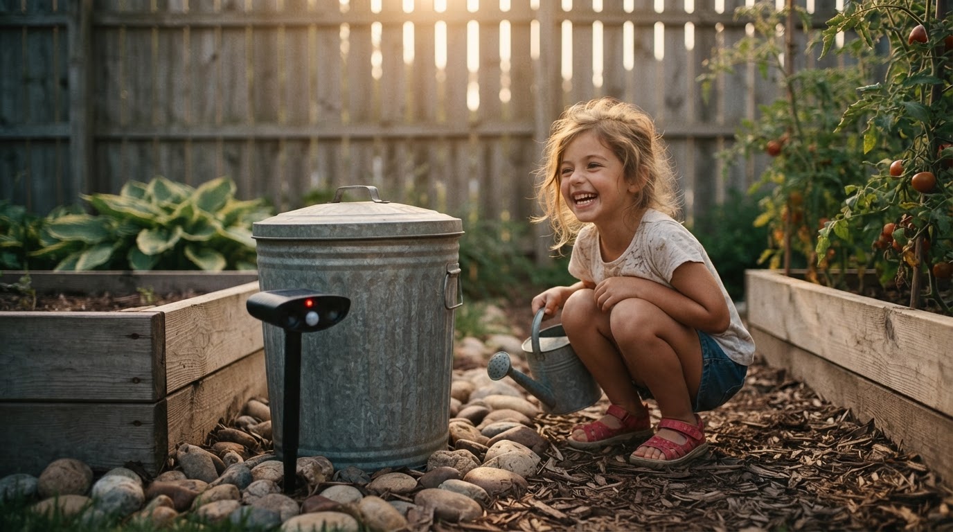 How to Use a Solar Animal Repellent to Protect Trash Cans?