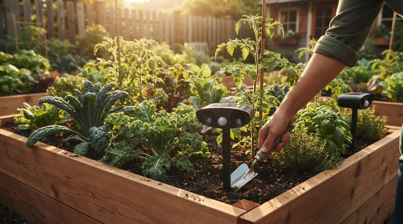 Solar Animal Repellent Perimeter Strategy for Gardens