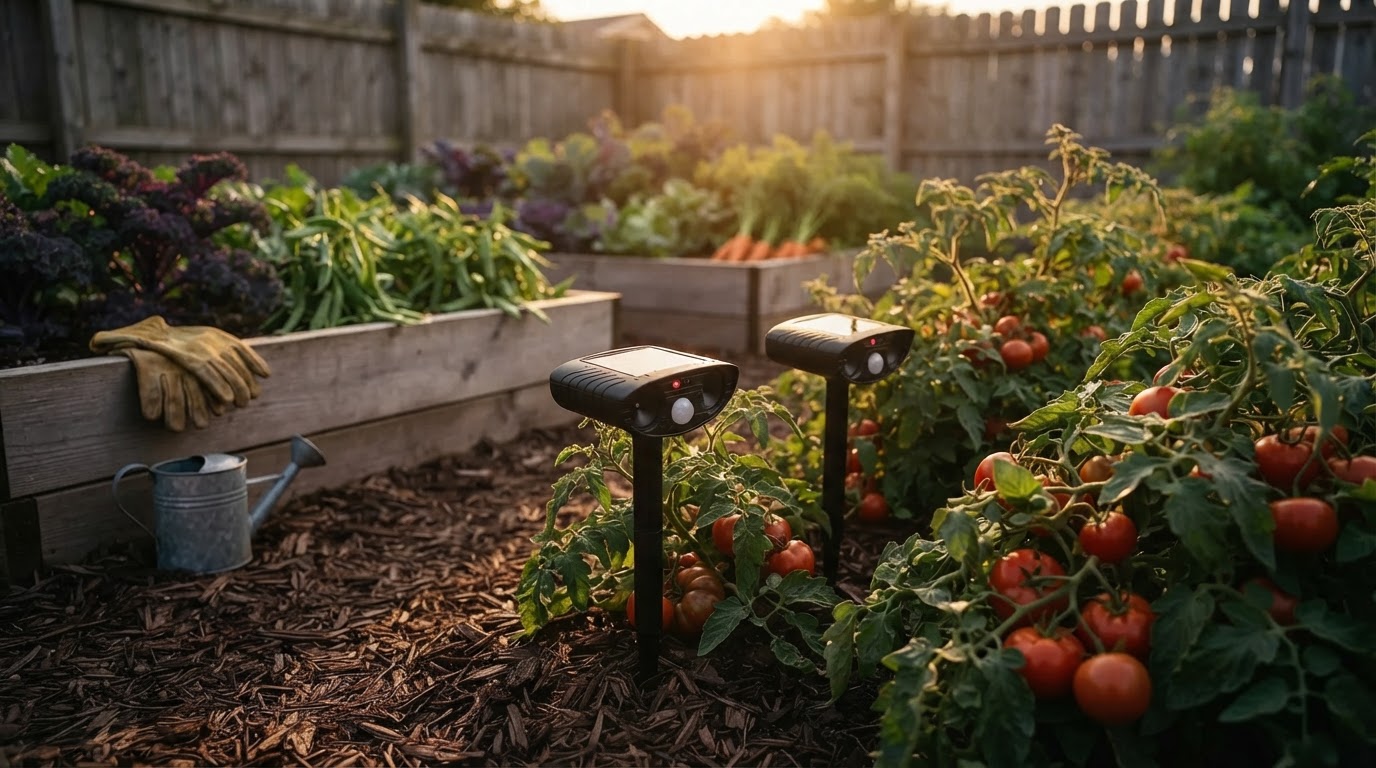 Solar Animal Repellent Strategies for Vegetable Gardens