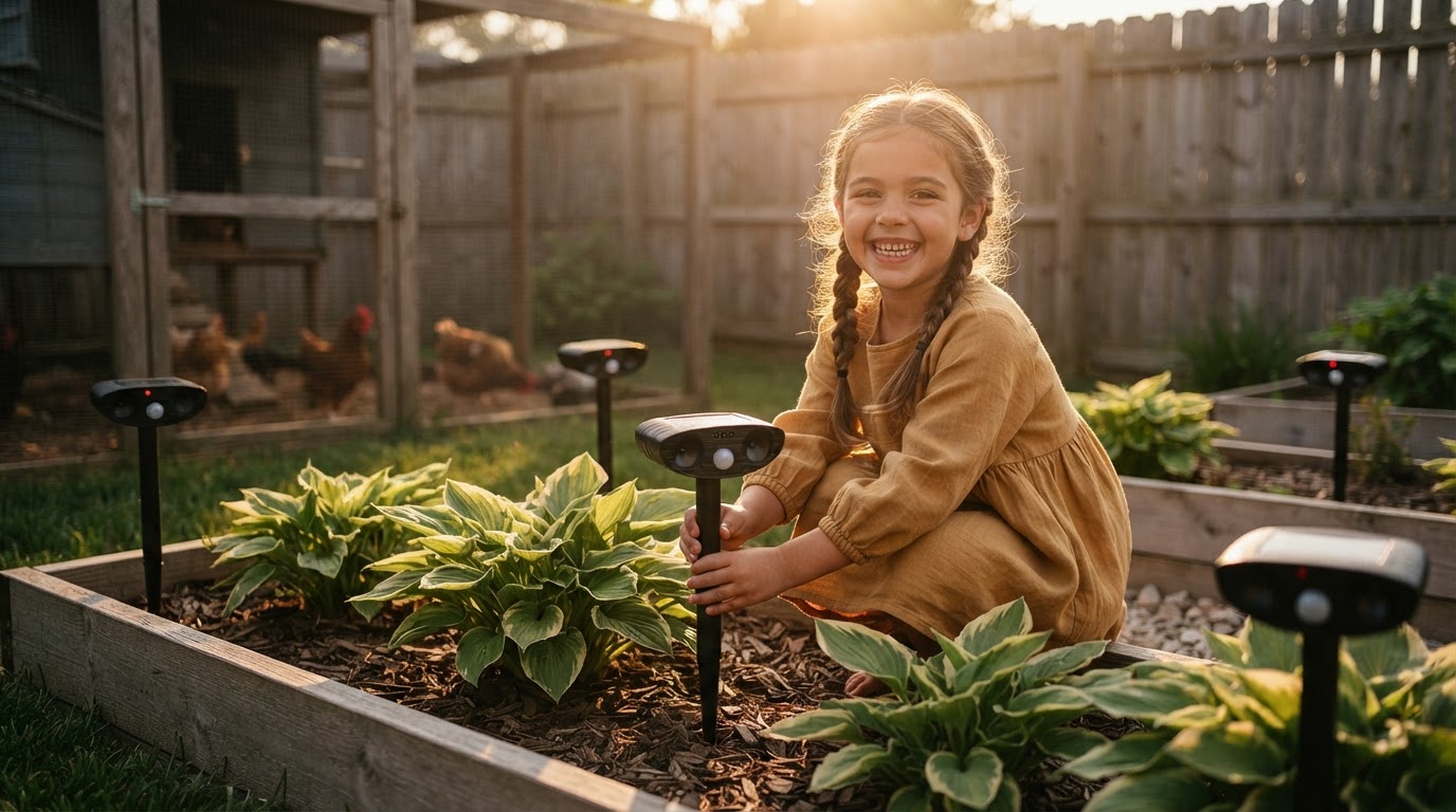 A 4-Point Setup for Solar Animal Repellent Fox Deterrence