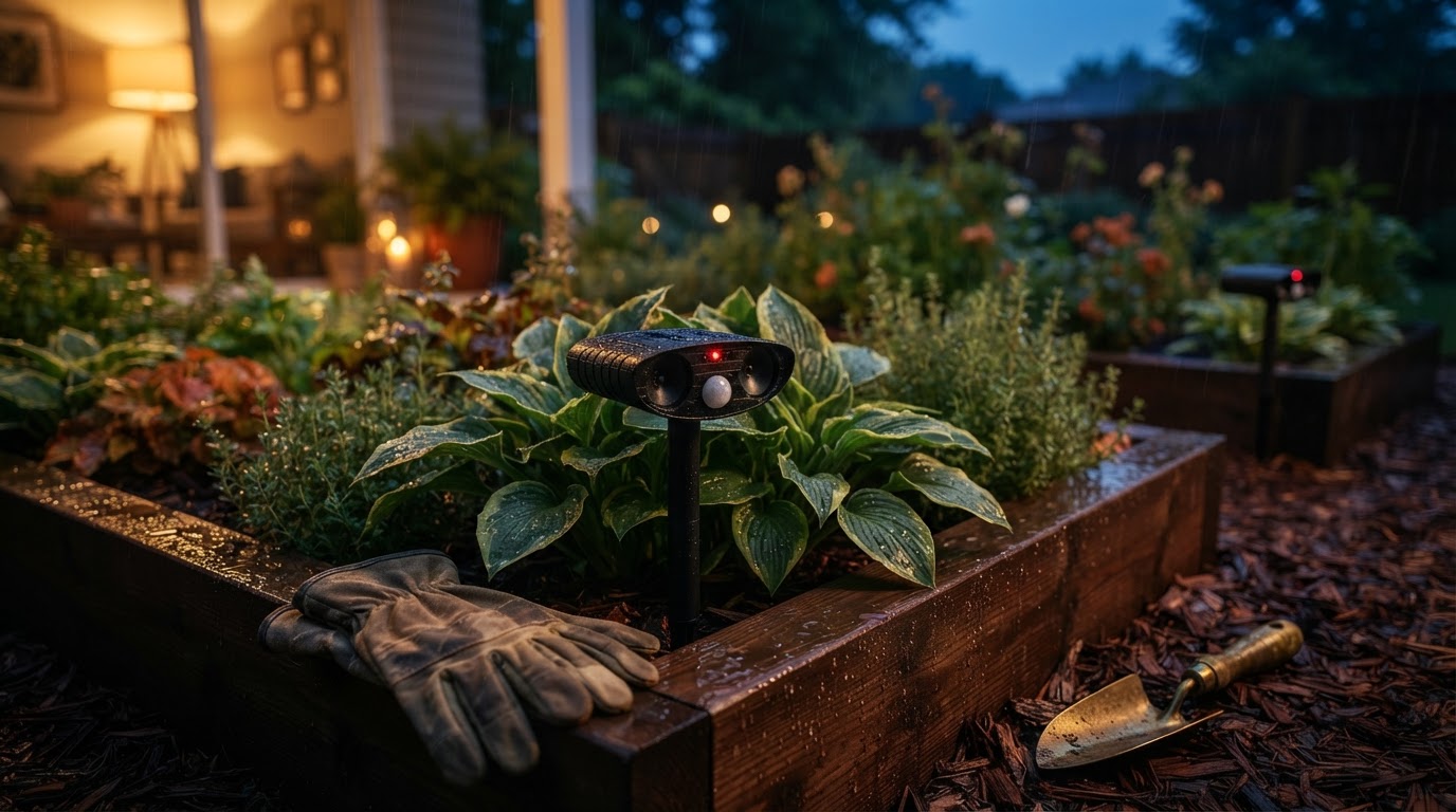 Waterproof Solar Animal Repellent for Skunk Management