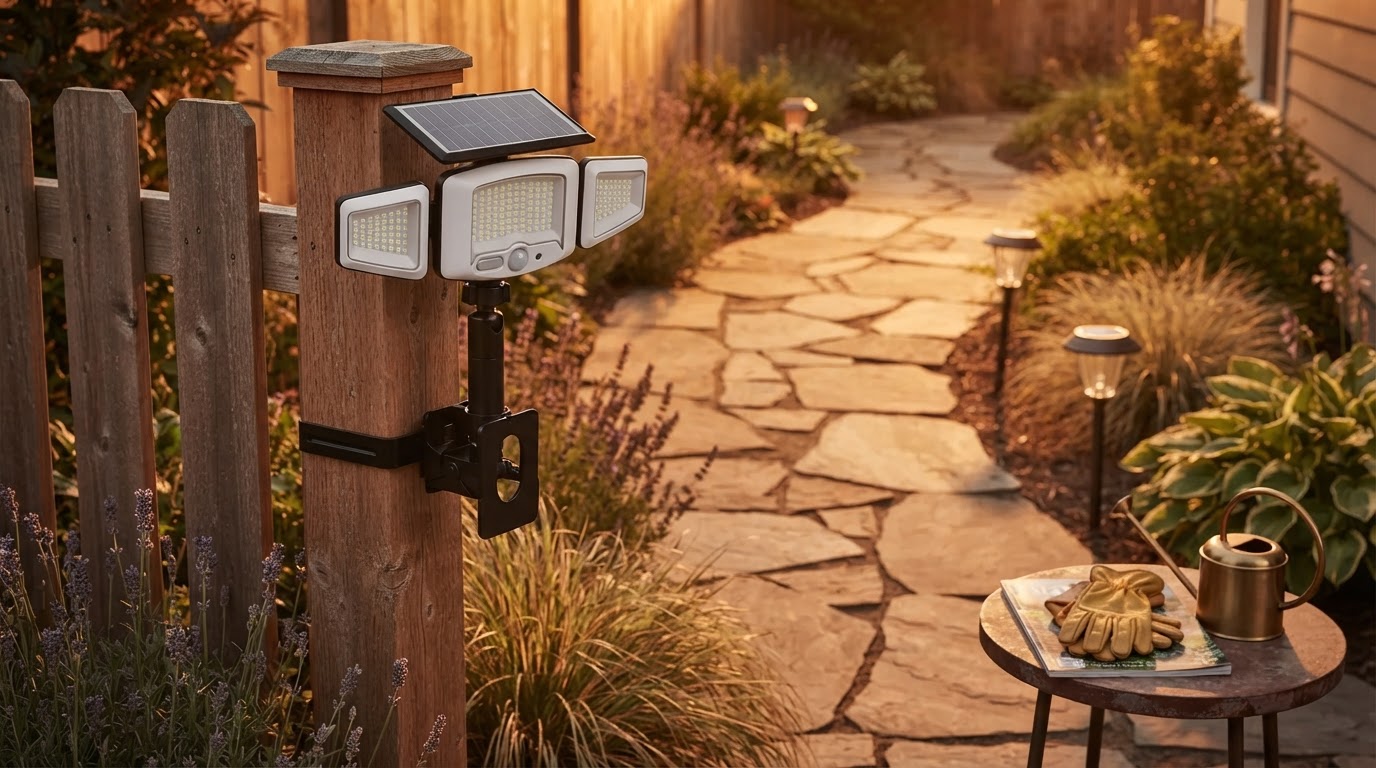 Solar Motion Sensor Flood Light Solutions for Dark Walkways