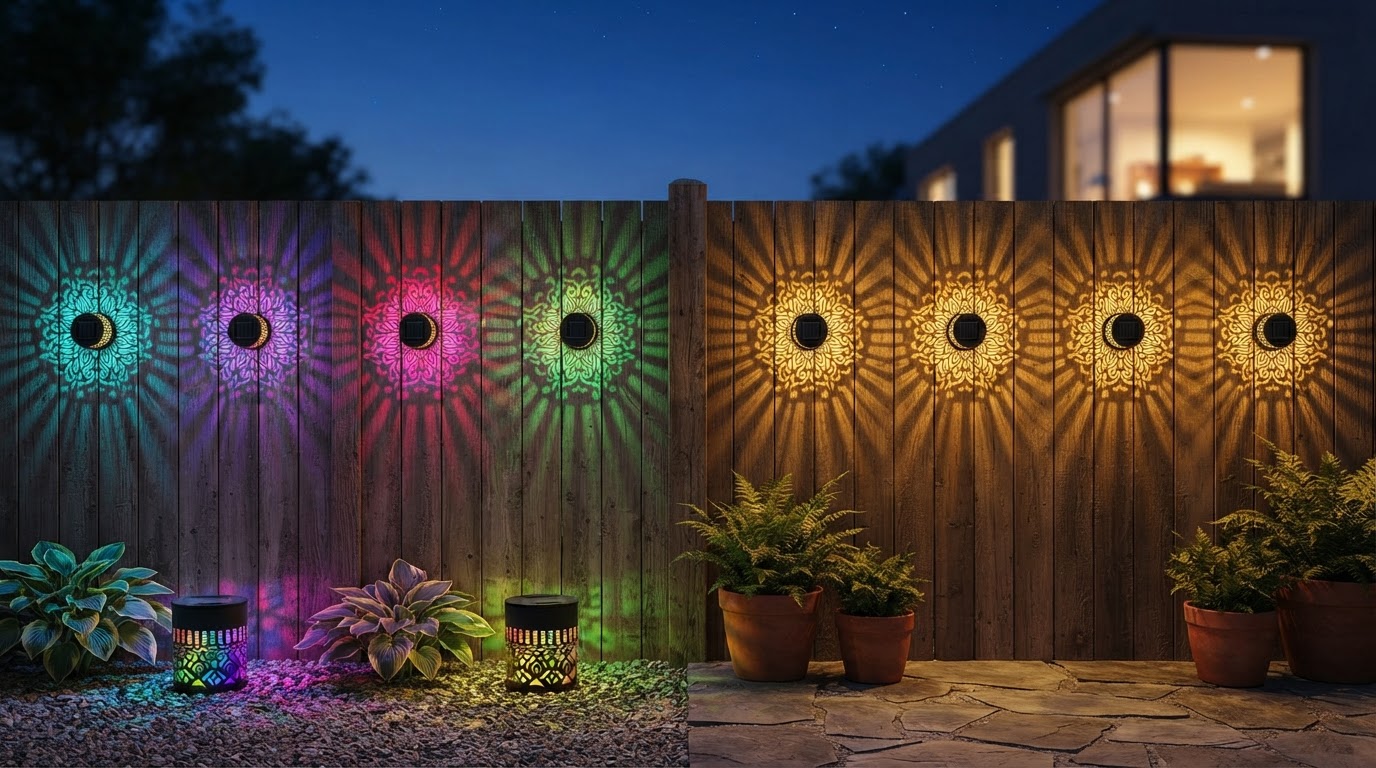 Color Changing vs Warm Outdoor Solar Lights Comparison