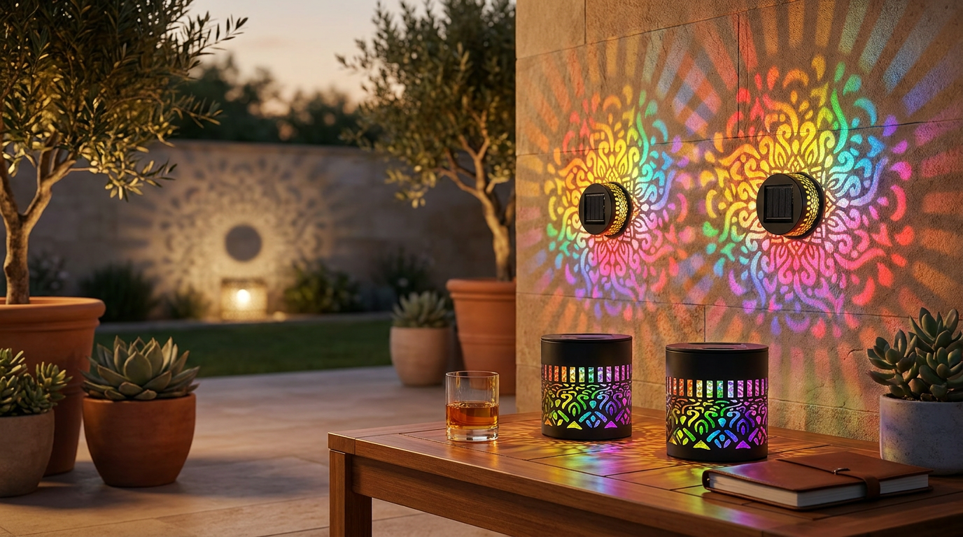 How do Solar Mandala Lights compare to shadow projectors?