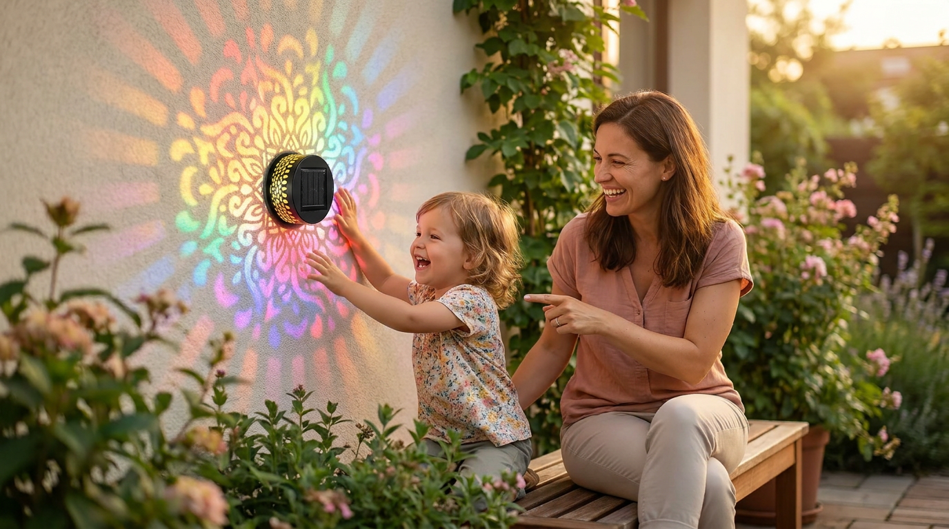 How do I install Solar Mandala Lights for shadow patterns?