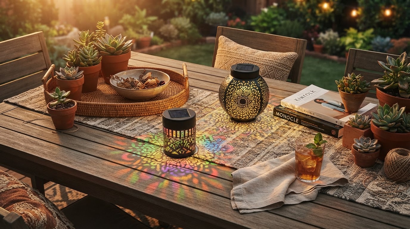 Laser Cut Solar Garden Lights for Backyard Ambiance