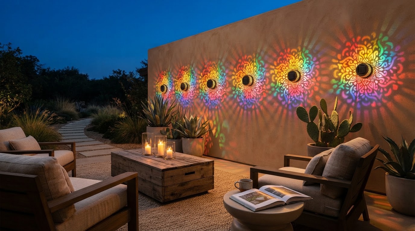 Outdoor Ambiance Design with Solar Shadow Lighting