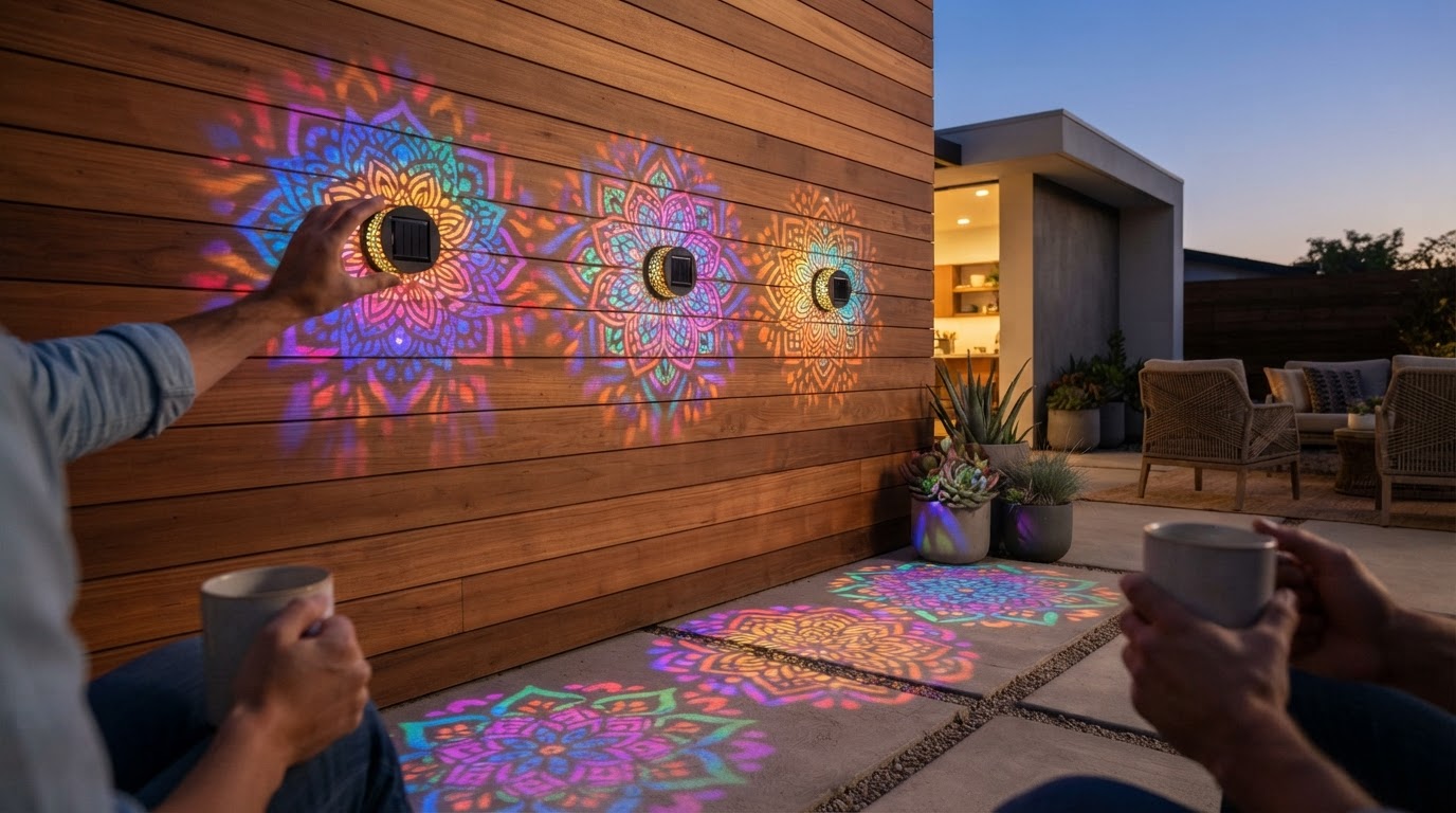 Do Solar Mandala Lights create sharp shadow patterns?