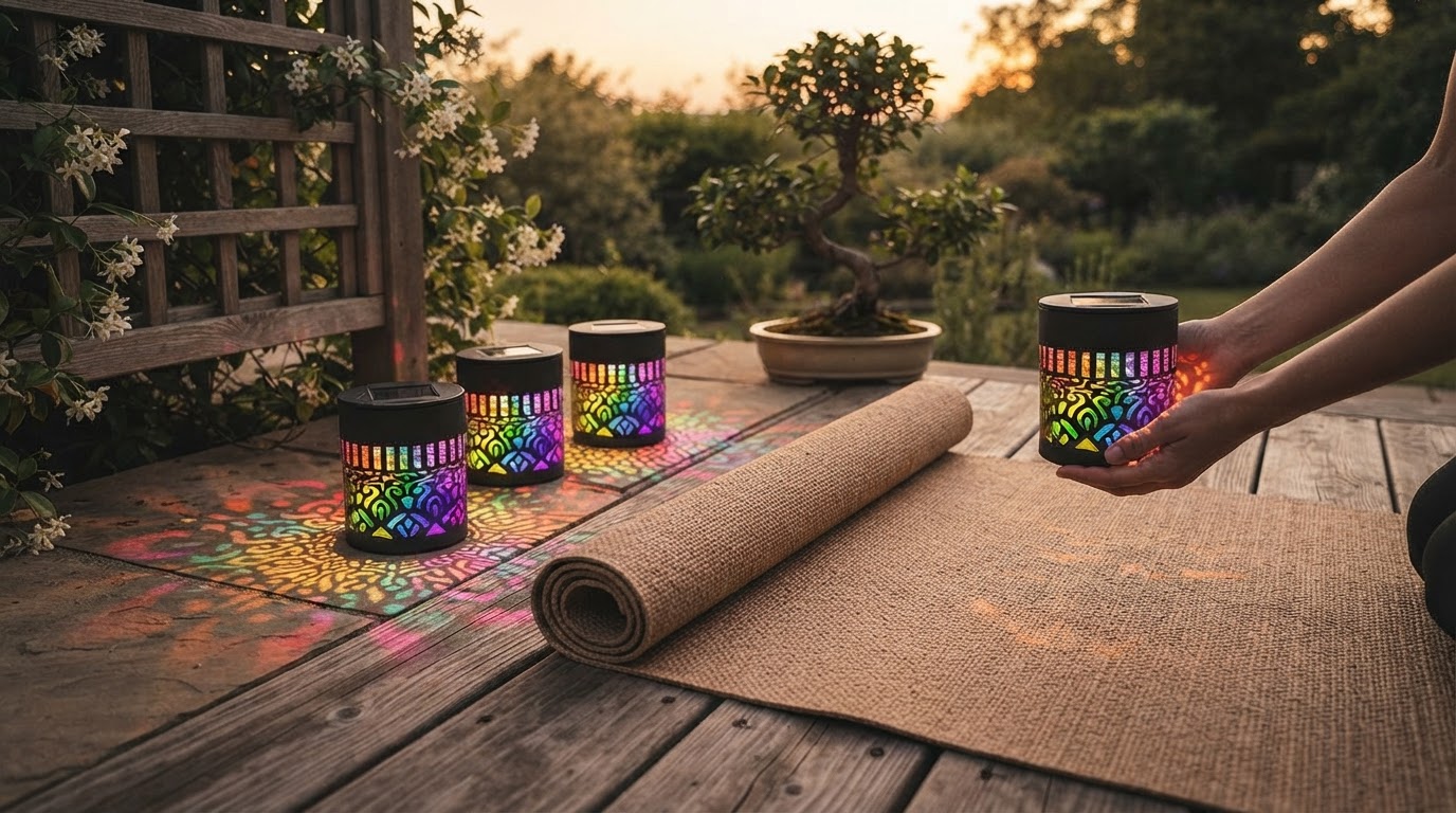 Can Solar Mandala Lights enhance a yoga garden?