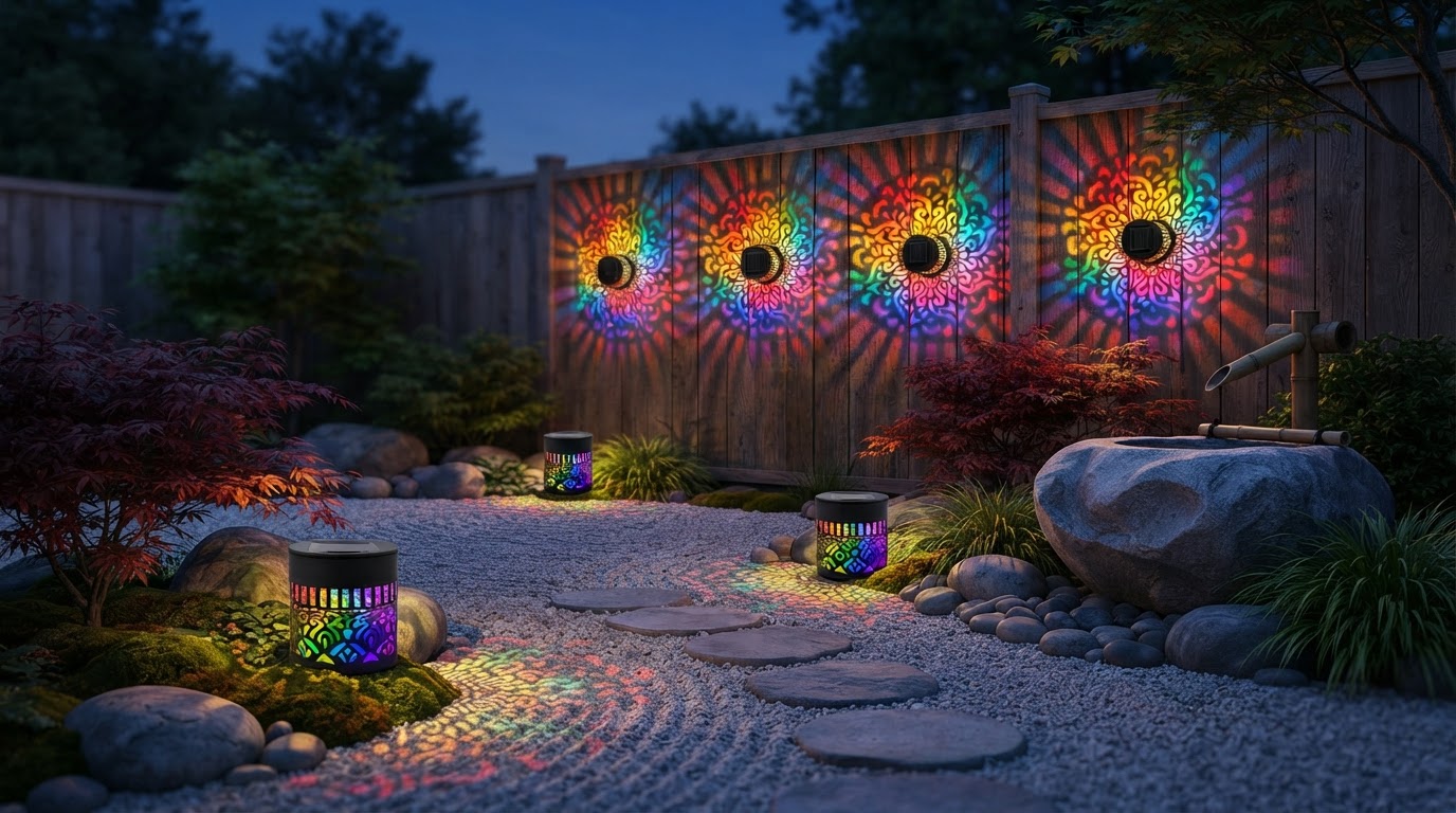 How to design zen garden lighting with Solar Mandala Lights?