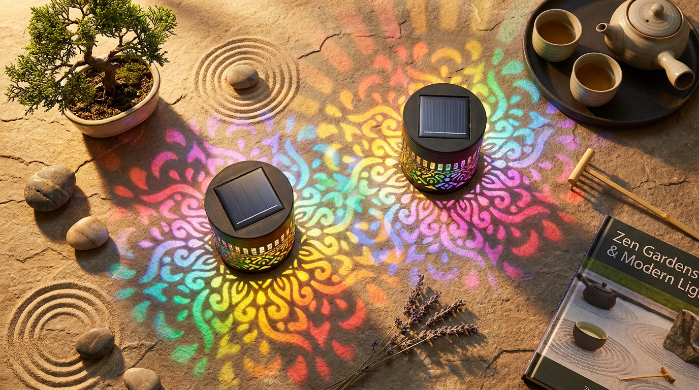 Zen Garden Solar Mandala Lights for Quiet Spaces